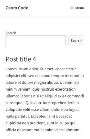 Sidebar with search widget loaded before content