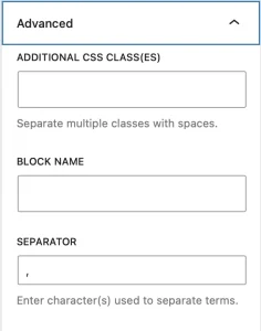 change separator block category settings WordPress